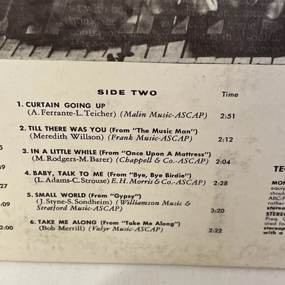 Ferrante & Teicher Themes From Broadway Shows (Vinyl, 1960)ABC-Paramount T 90127 - Picture 5 of 9